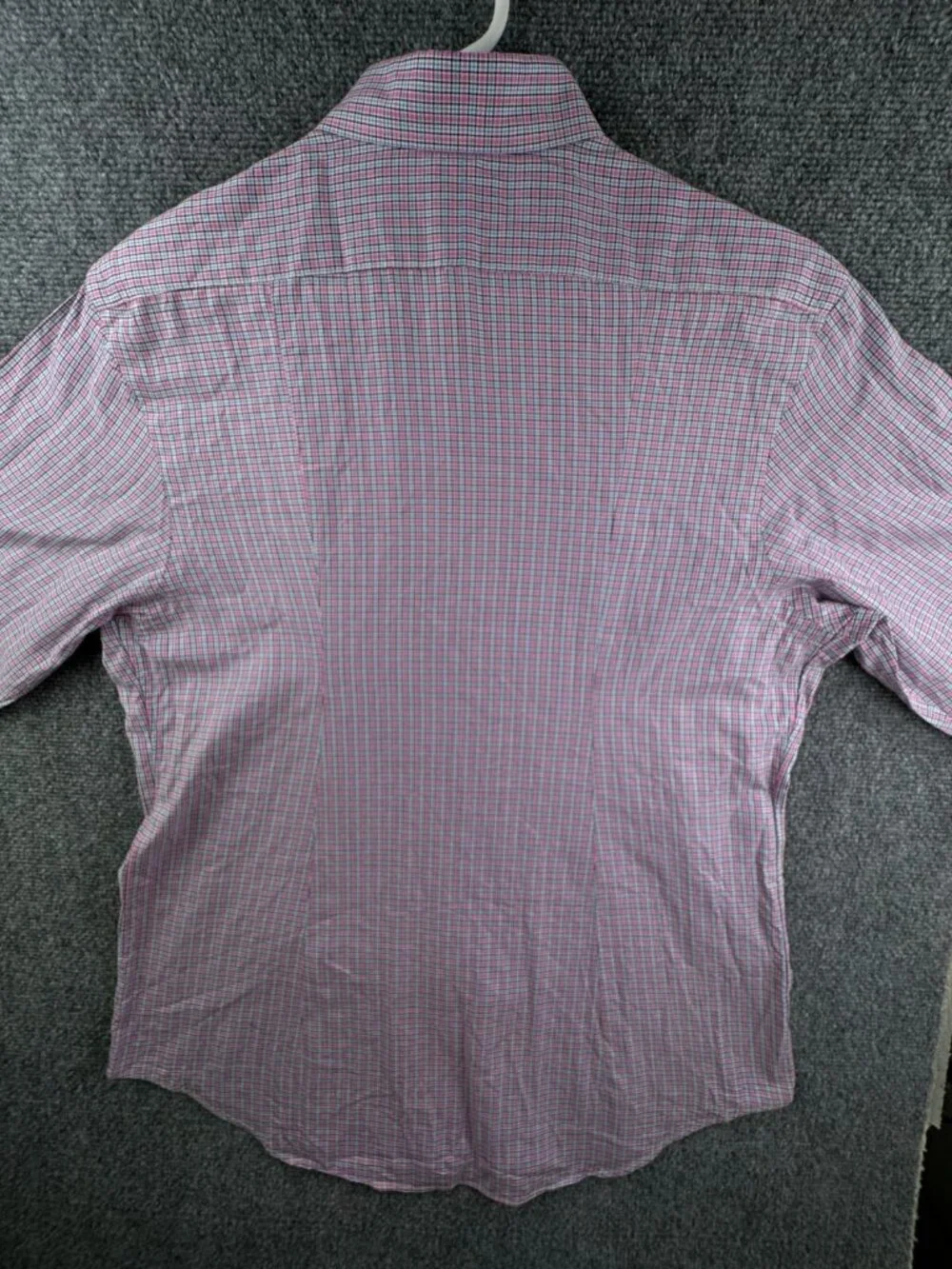 Polo Ralph Lauren Pink Blue Check Men Long Sleeve Button Up Shirt Cotton Large